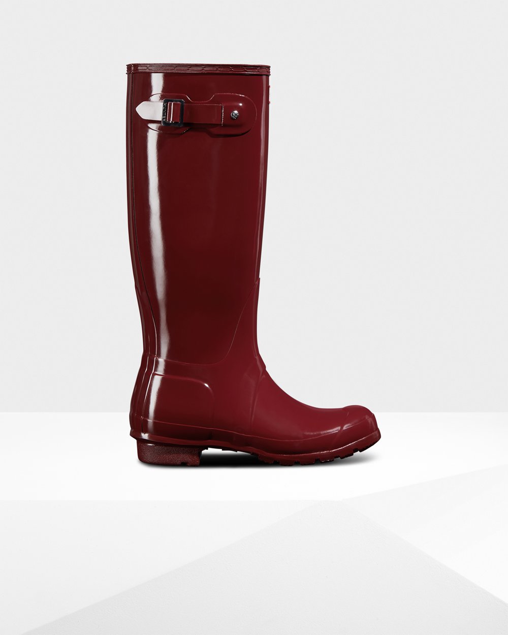 Botas De Altas Original Gloss Hunter Mujer - Grises Rojos - 257309ONW